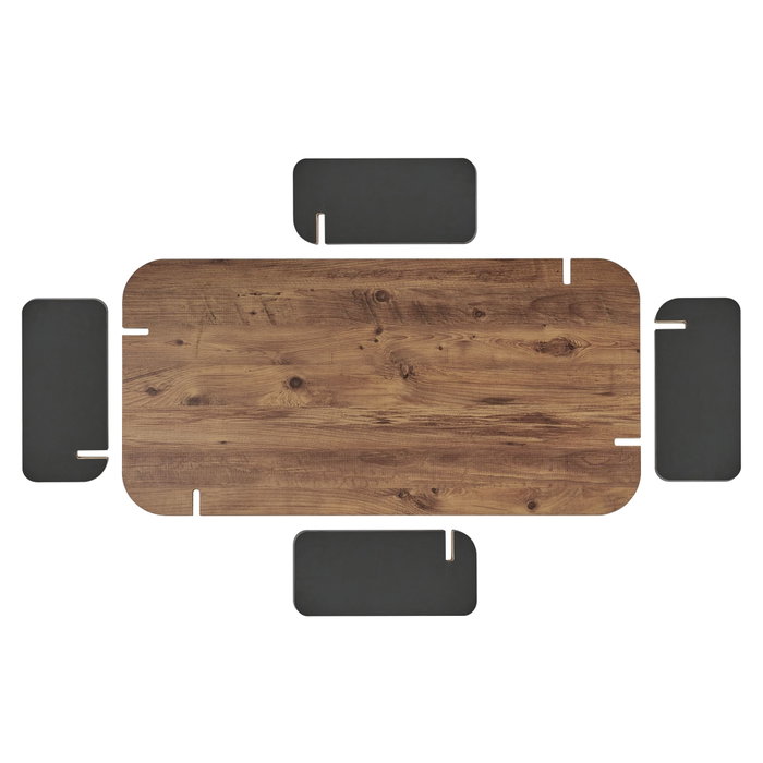 Nordure Mesa de centro Renard - Atlantic Pine, Anthracite